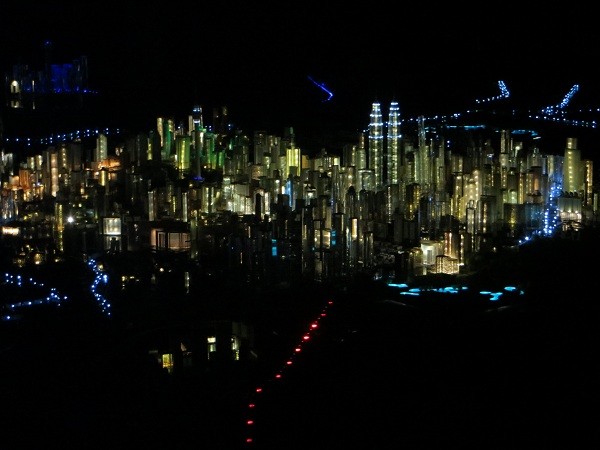 Ein Modell der Stadt Kuala Lumpur