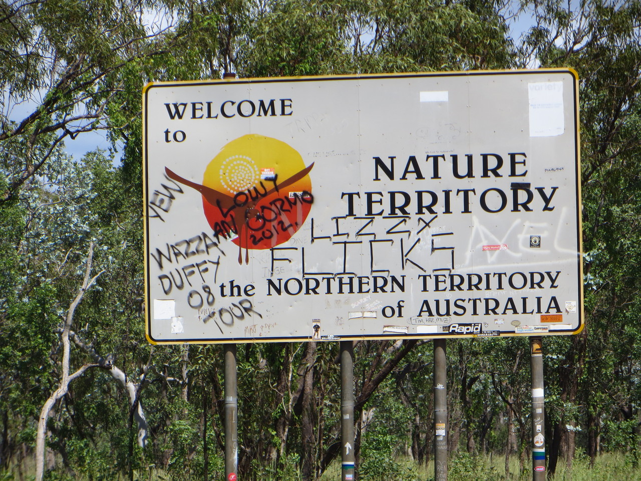 Die Grenze von Queensland zum Northern Territory