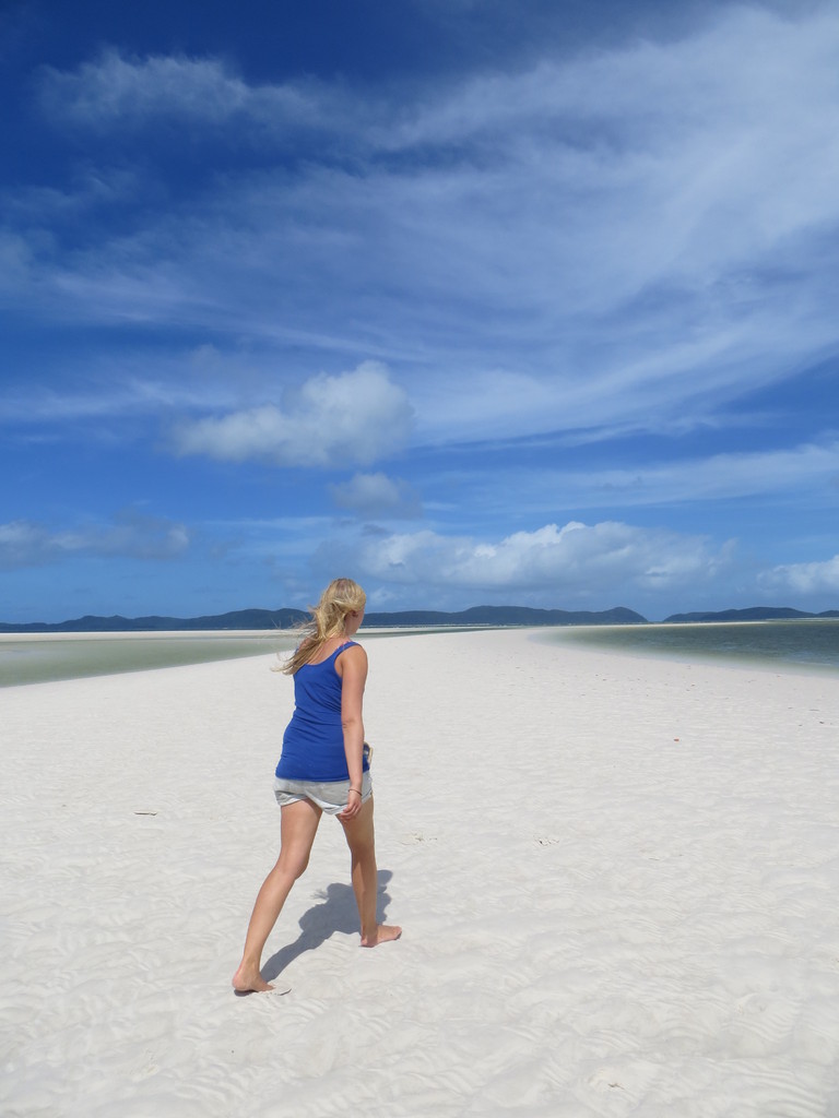 Walking on one of the whitest beaches worldwide