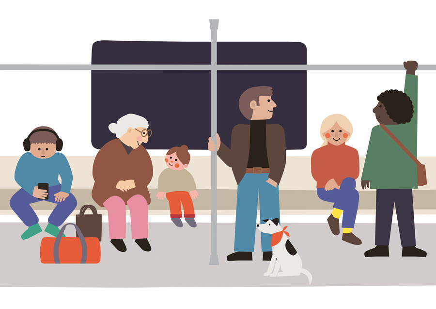 Julia Matzke Illustration Berlin U-Bahn Berlin Oma Kinderbuch Character Design Kinderbuchillustration Kinder