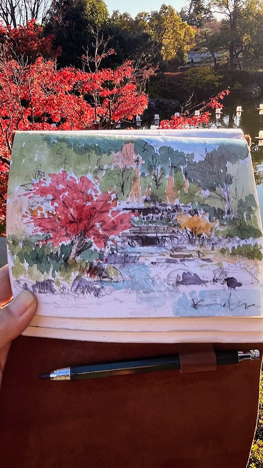 散歩スケッチ - 山田久仁夫のホームページ・Watercolor by Kunio