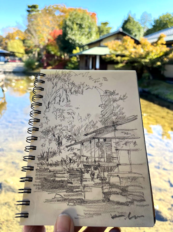 散歩スケッチ - 山田久仁夫のホームページ・Watercolor by Kunio