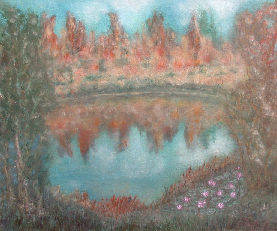 Herbststimmung am Teich 2004 *2004 #50x60cm