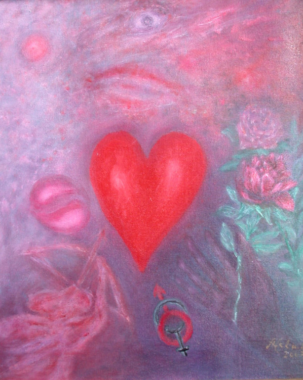 Liebe (aus Trilogie Glaube Liebe Hoffnung) *2003 #66x56cm //gerahmt