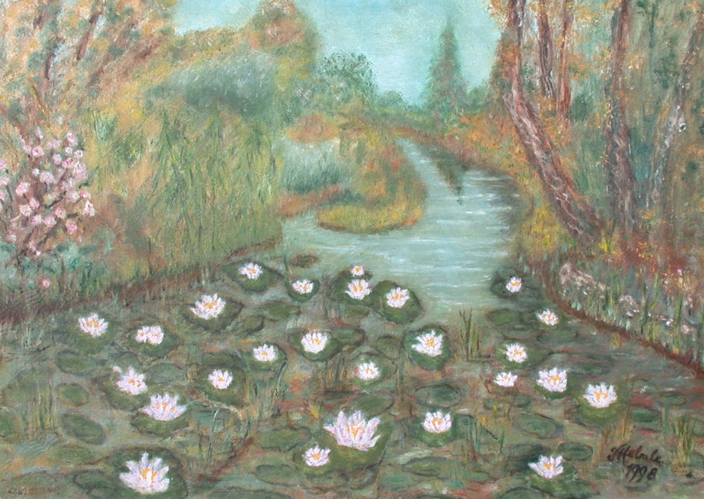 Seerosen-Idylle V *1998 #56x75cm //gerahmt