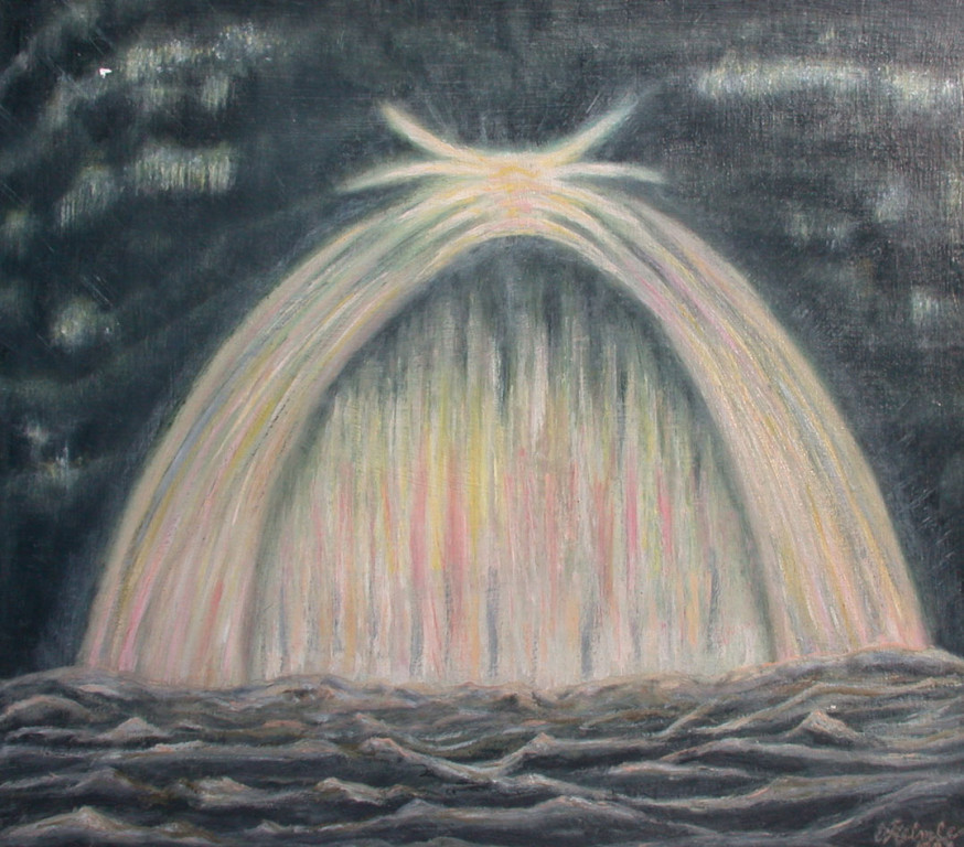 Impression - Imagination "Nordlicht" *1993 #78x88cm //gerahmt