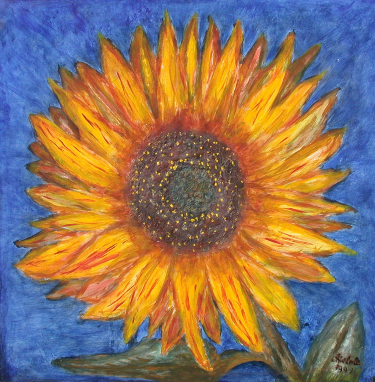 Sonnenblume *1999 # 59x59cm (in Metallfassung)
