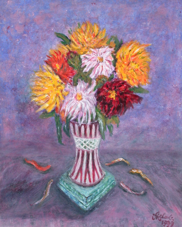 Dahlien *1999 #64x5cm3 //gerahmt