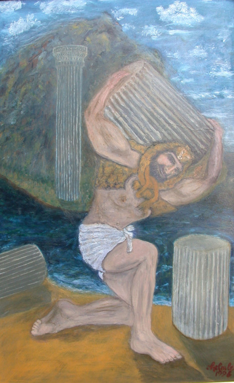 Herkules mit Löwenfell *1998 #98x66cm // gerahmt