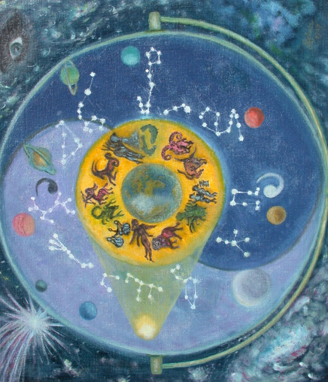 Universum-Spiegel der Sternzeichen *1998/99 #70x80cm
