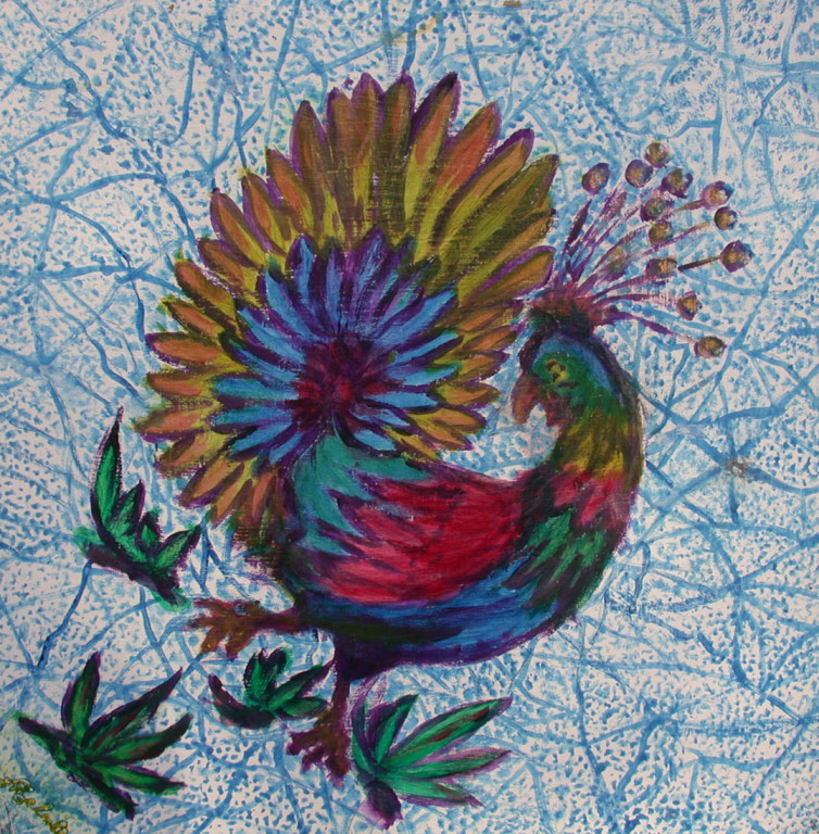 Urogallus Auerhahn-Phantasie Original 2 *2002 # 40x40cm