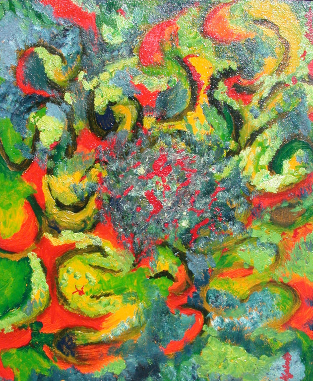 Tanz der Farben *1989 #35x42cm //gerahmt