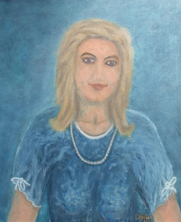 "17 Jahr - blondes Haar" - Blondes Mädchen *2001 #54x46cm