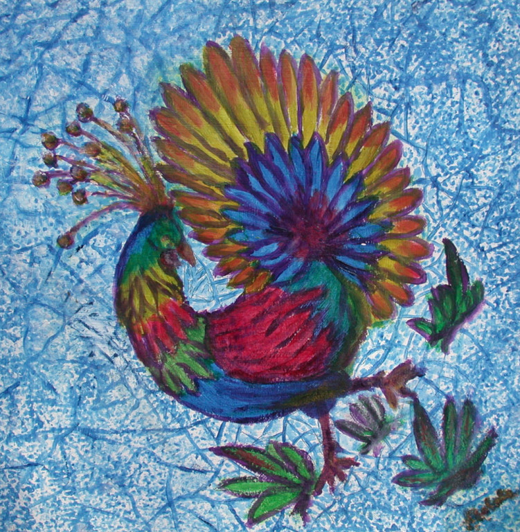 Urogallus Auerhahn-Phantasie Original 3 *2002 # 40x40cm