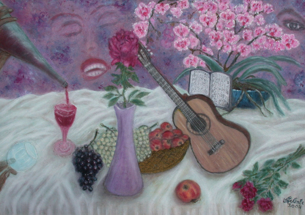 Wein, Wein und Gesang *2004 #60x80cm //gerahmt