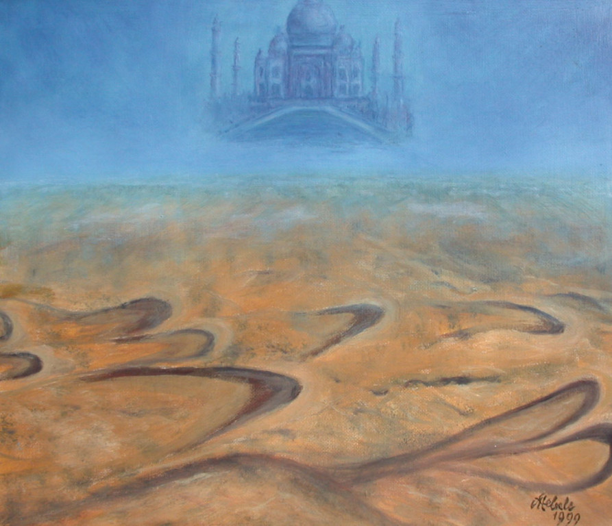 Sandwüste mit Fatamorgana - Vision *1999 #70x80cm // gerahmt