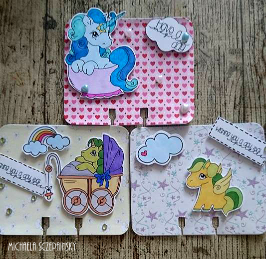 Verarbeitung Beispiel Digi Stamp Einhorn Pegasus Kinderwagen von www.stempel-wunderland.de