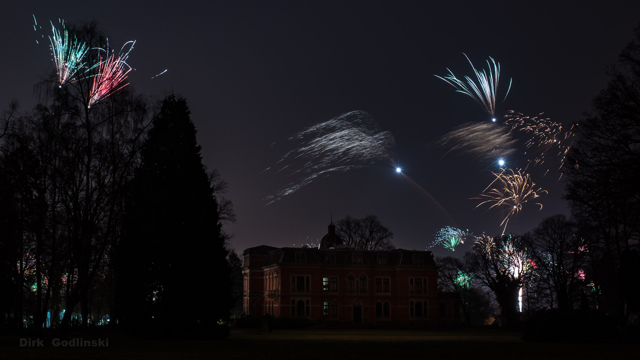 Feuerwerk am Etelser Schloss