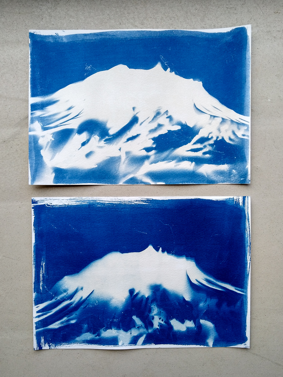 Snaefellsjökull: Cyanotypien, gezeichnet vom Berg