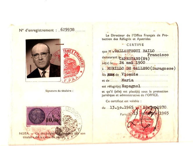 Histoire de Francisco Gallastegui, mon grand-père maternel, victime du régime de Vichy en 1940