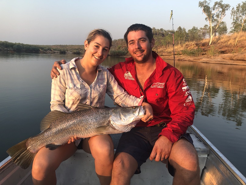 Nadia knows how to provide! (After the photo was taken, Nadia released her beautiful Barramundi) 