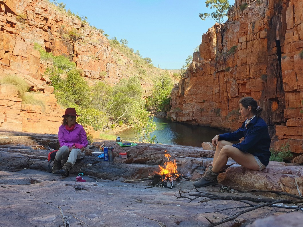 Jacqueline and Bec “gone walkabout”