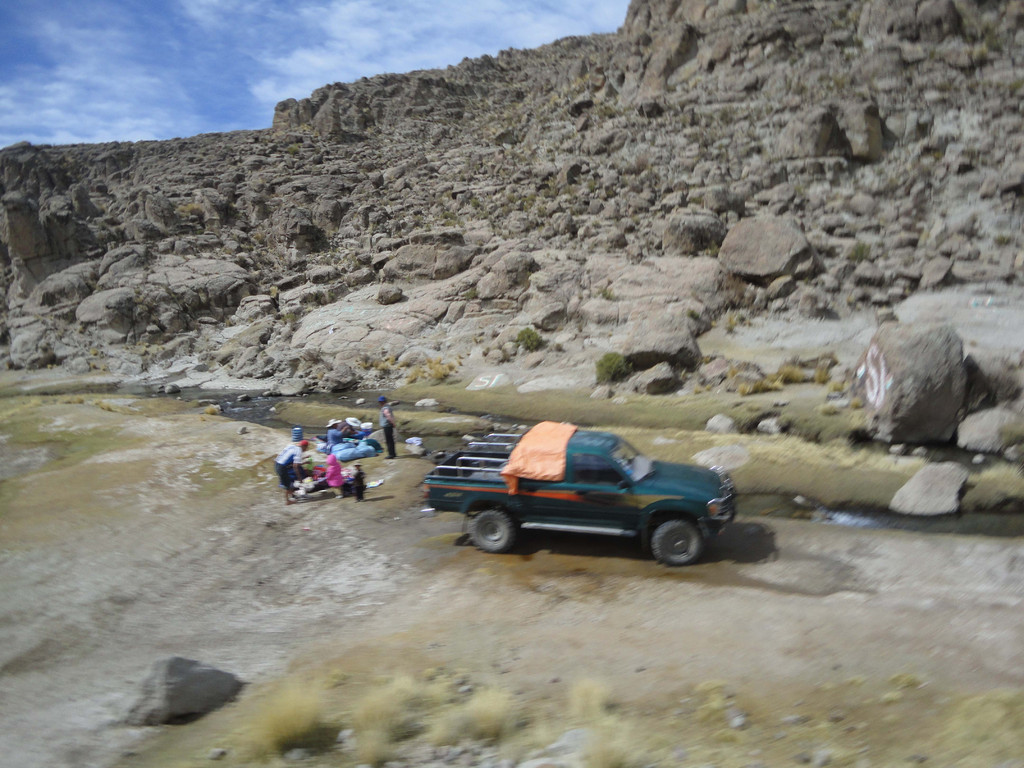 Fahrt nach Uyuni, bolivianischer Waschtag