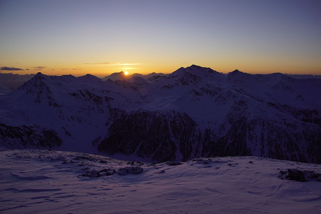 Sonnenaufgang am Gipfel