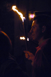 Fackelzug zum Festival-Club, Foto ca. 2010
