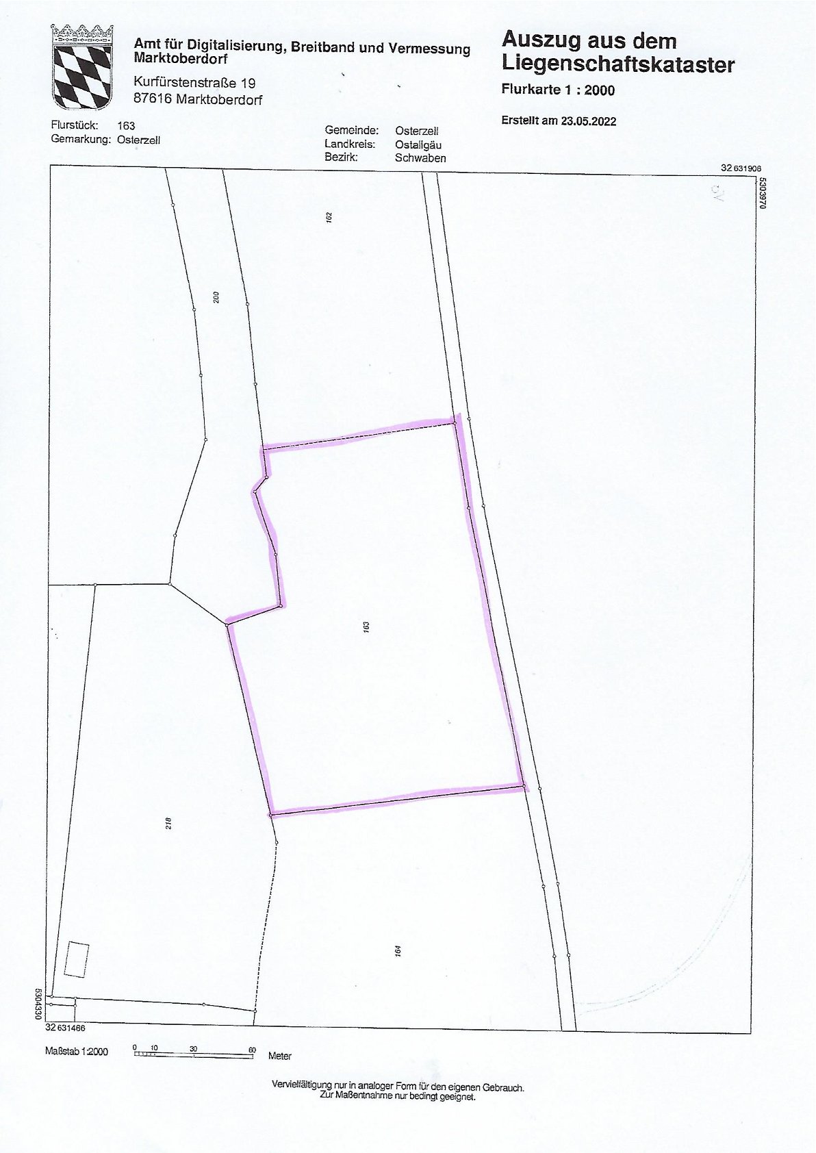 Lageplan Fl.Nr. 163