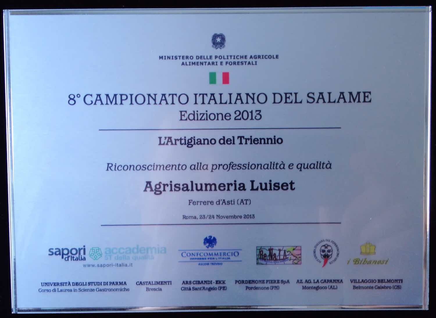 Premio "L'Artigiano del Triennio" 2013