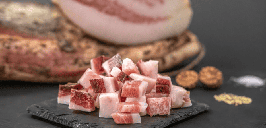 Guanciale Stagionato a Cubetti Agrisalumeria Luiset