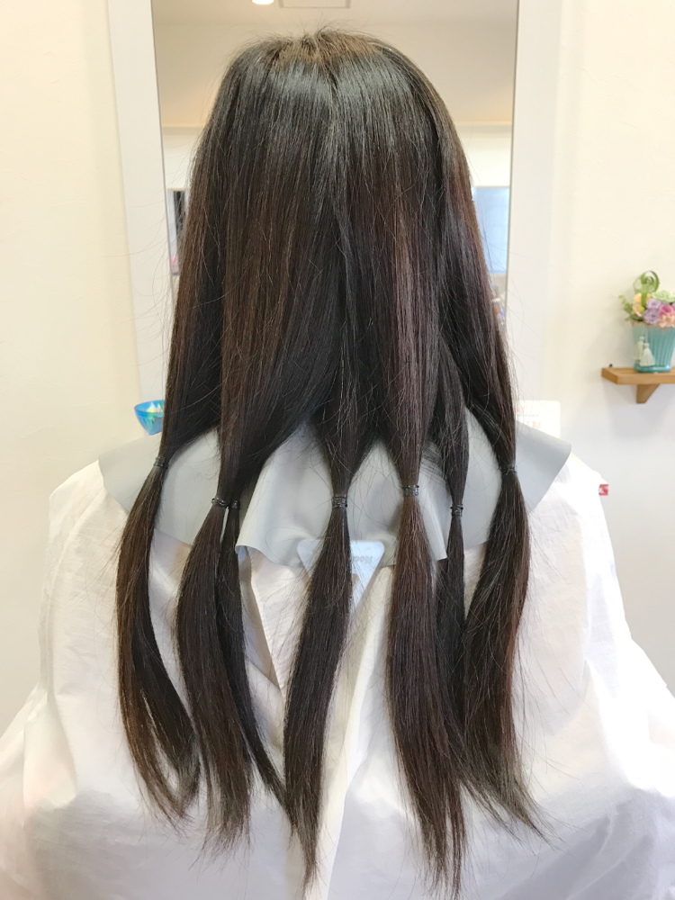 ヘアドネーションのブロッキング