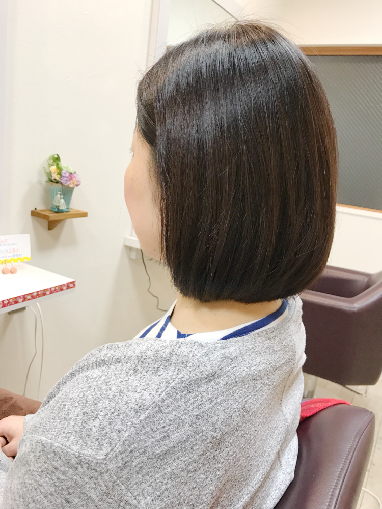 ヘアドネーション後のボブスタイル