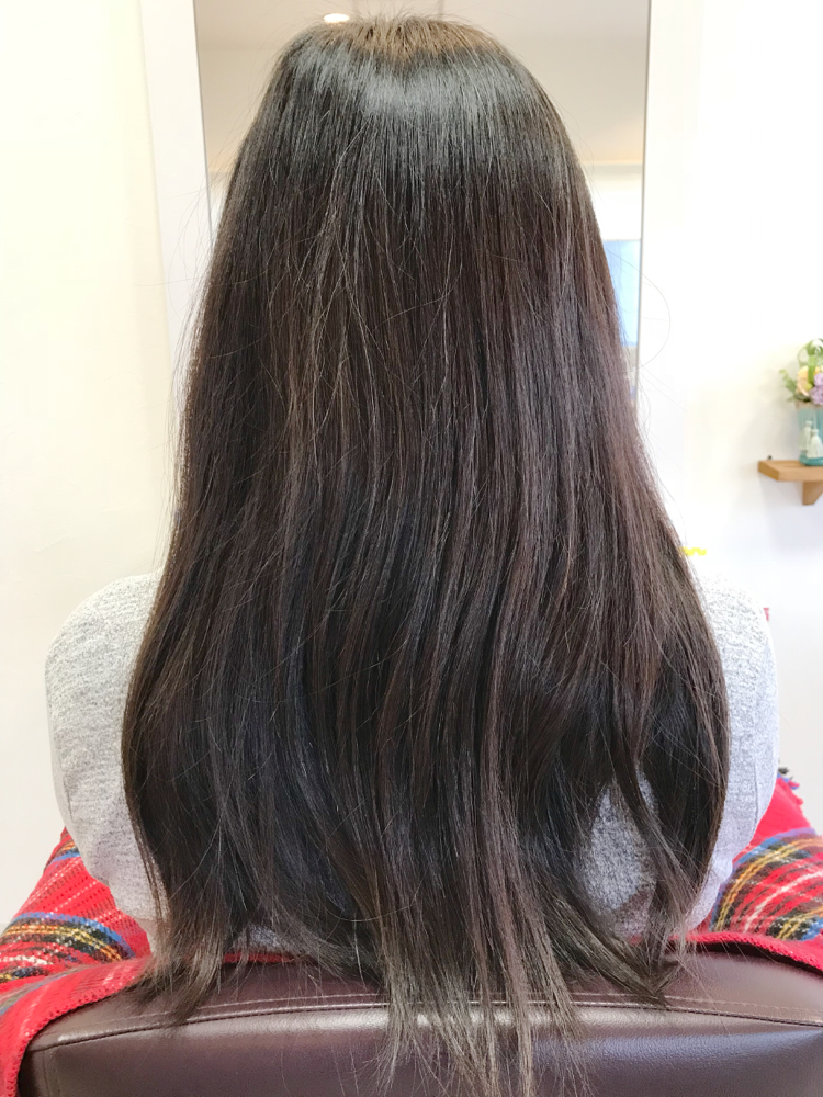 ヘアドネーション前のロングスタイル