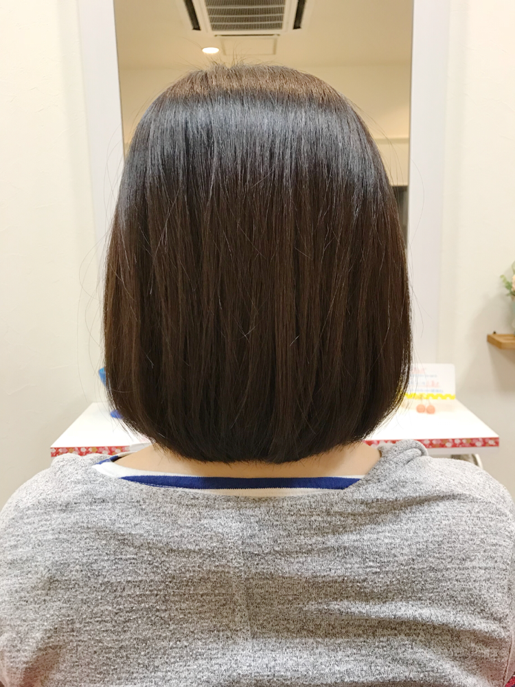 ヘアドネーション後のボブスタイル