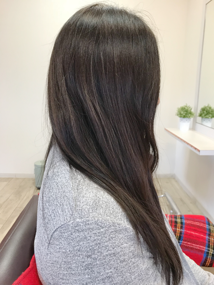 ヘアドネーション前のロングスタイル