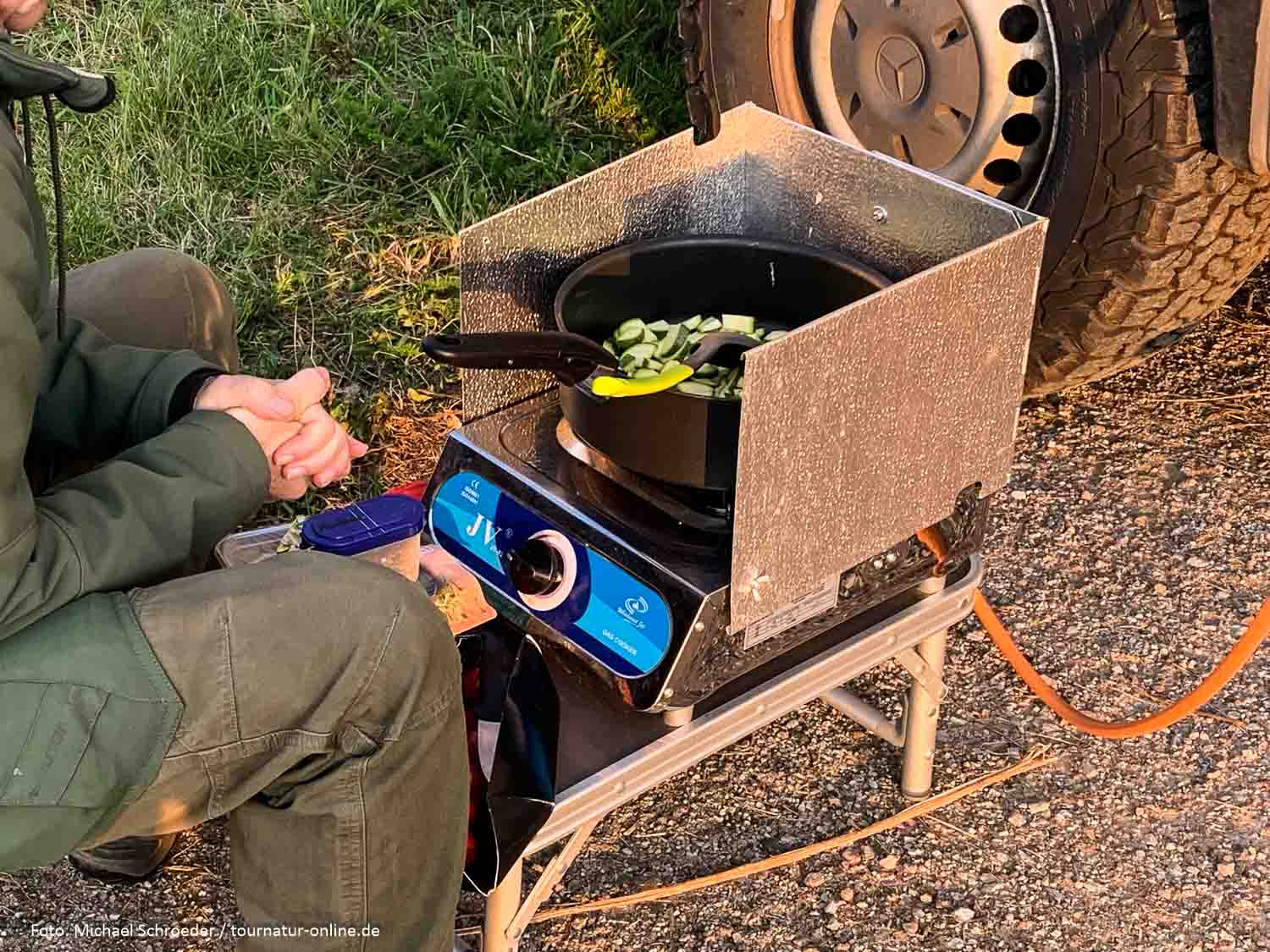 Turbo-Gasgrill  und Kocher für draußen