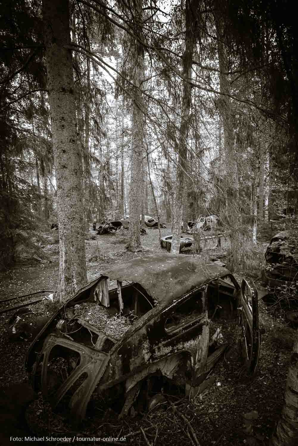 Autofriedhof im Kyrkö Mosse