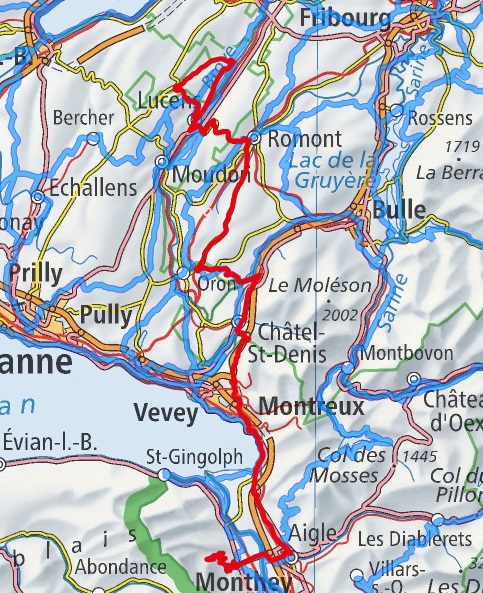 Le tracé modifié en raison de la météo