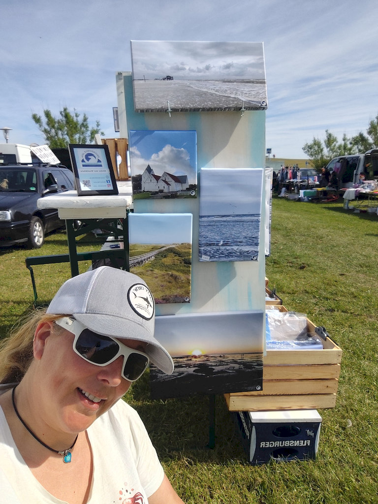 Antje Vollmer Stand DEICHDOHLE_arts Flohmarkt Westerdeichstrich Stinteck