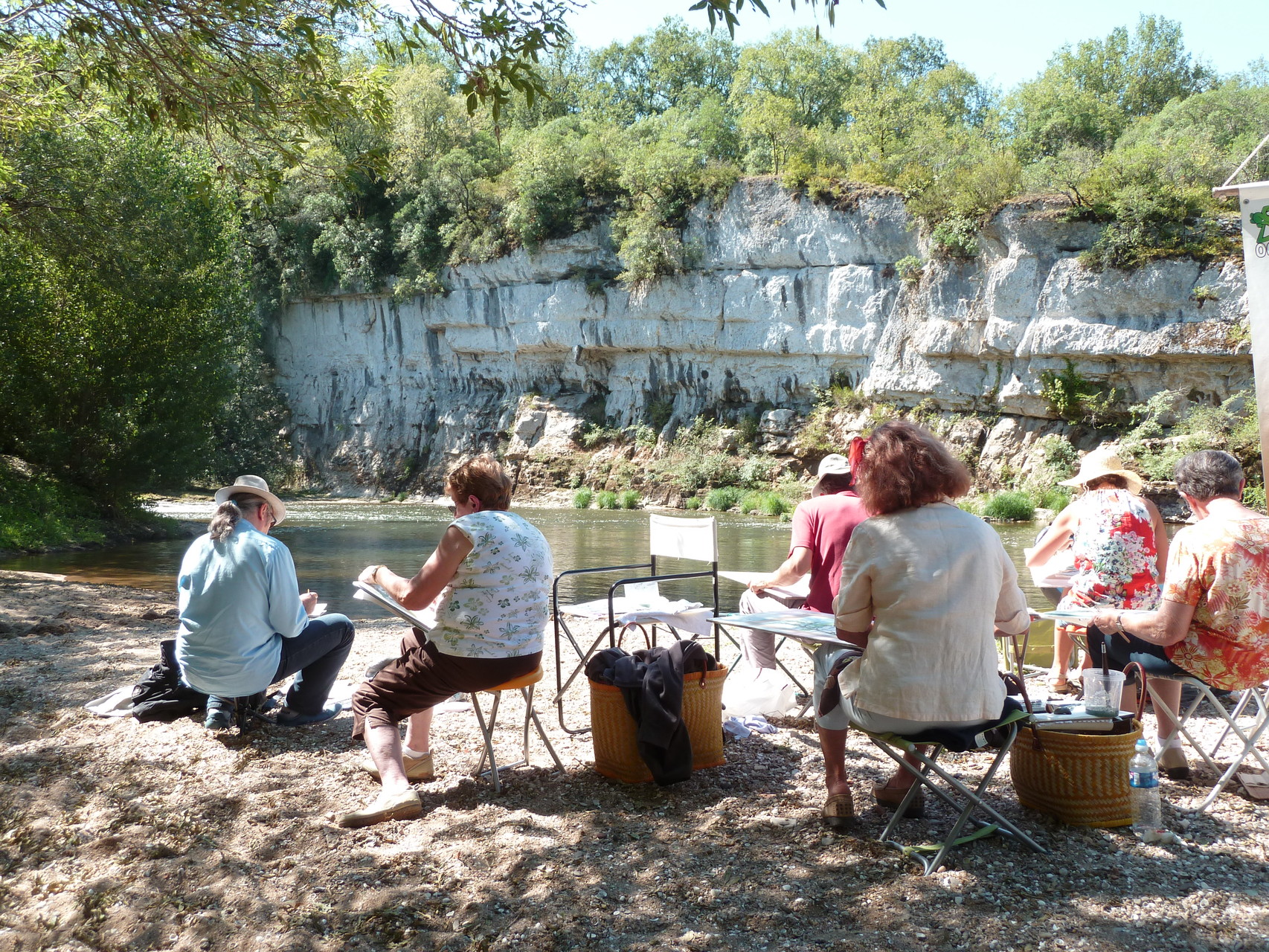 Stage peinture - Saint Antonin (82) - Dans les Gorges de l'Aveyron