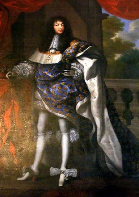 LOUIS XIV EN COSTUME ROYAL (1638 + 1715), FILS DE LOUIS XIII  par  Jean NOCRET