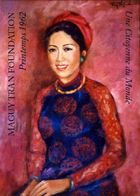 MAGUY TRAN Thi Trinh.    HUILE SUR TOILE 54x73cm. vers 1962