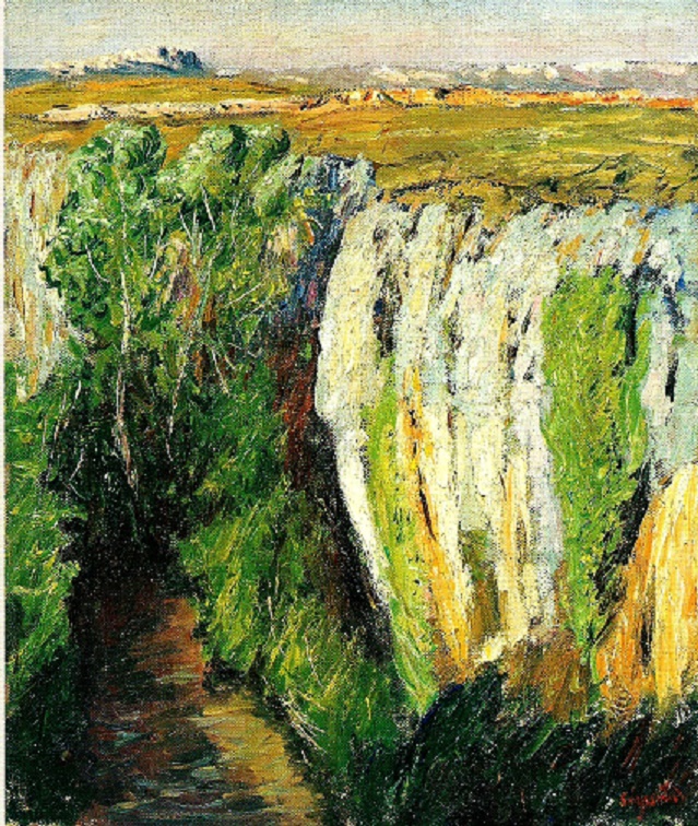 ROCHERS DE LA TOULOUBRE   vers 1925. Huile sur toile, signée en bas à dte, 56 X 45 cm C* G. & A. PENTCHEFF