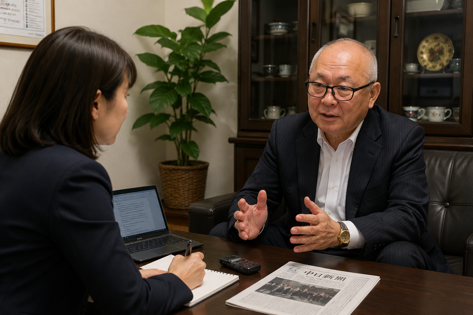 中日新聞社名古屋本社編集局生活部の記者の方が訪問されて「昭和の国際結婚と令和の国際結婚の違い」について、インタビューがありました