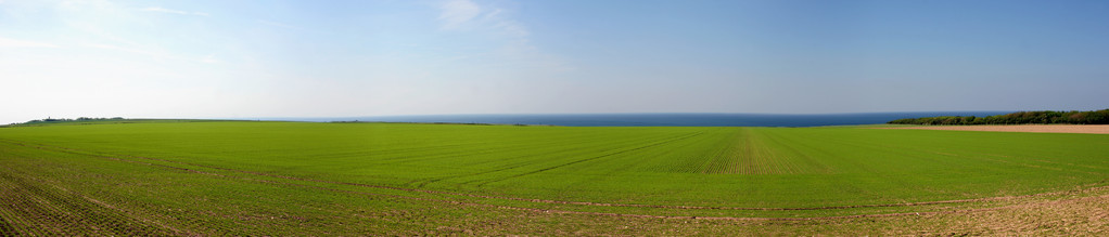 Sur la route entre Cayeux sur Mer et Ault (Seine Maritime - Normandie) - Vue panoramique