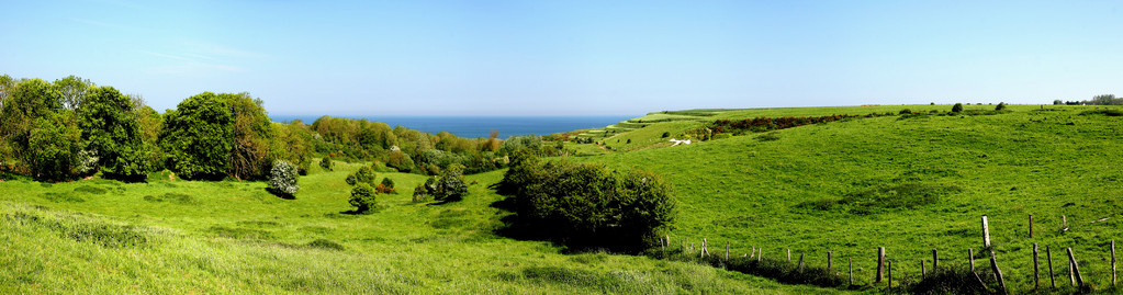 Sur la route entre Cayeux sur Mer et Ault (Seine Maritime - Normandie) - Vue panoramique