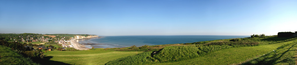 Pourville sur Mer vu de la falaise (Seine Maritime - Normandie) - Vue panoramique
