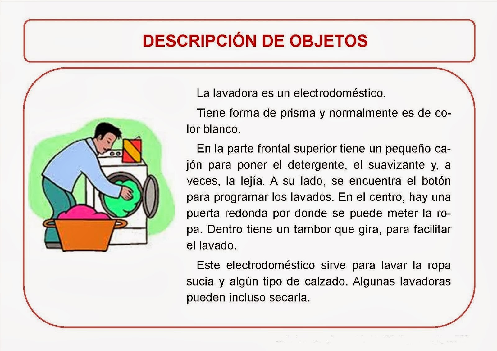 Resultado de imagen de descripción de objetos